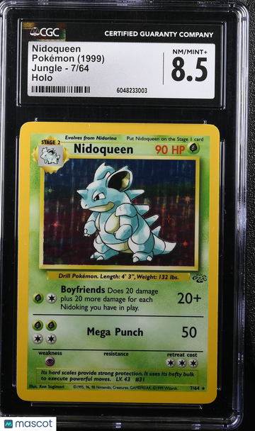1999 Pokemon Jungle Nidoqueen Holo CGC 8.5 #7/64