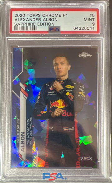 2020 Topps Chrome Alexander Albon Sapphire #5 PSA 9 Formula 1 F1