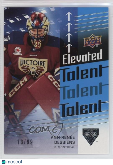 2024-25 Upper Deck PWHL - Elevated Talent - Blue Ann-Renee Desbiens #ET-19 Blue 13/99