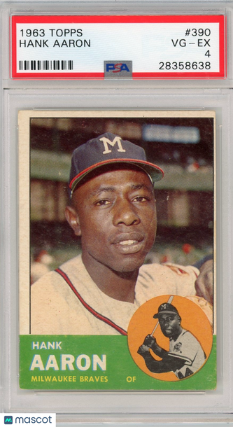 1963 Topps Hank Aaron #390 PSA 4
