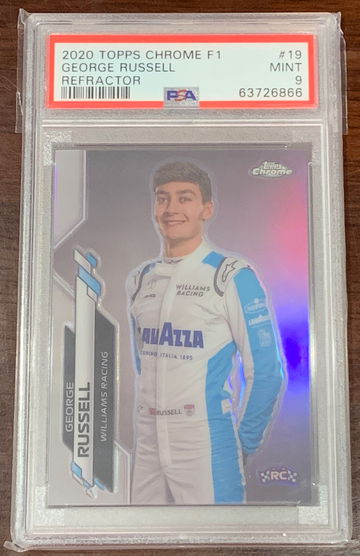 2020 Topps Chrome Formula 1 F1 George Russell Refractor PSA 9