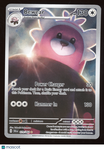 2024 Scarlet & Violet Shrouded Fable Bewear Secret Rare #079/064