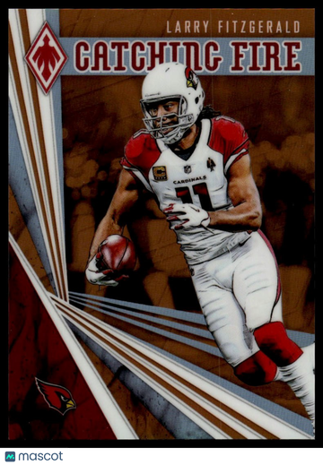 2019 Panini Phoenix Larry Fitzgerald #22 Catching Fire Orange SN