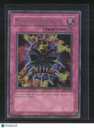 2003 Yu-Gi-Oh! Labyrinth of Nightmare Mask of Restrict Continuous Trap Card