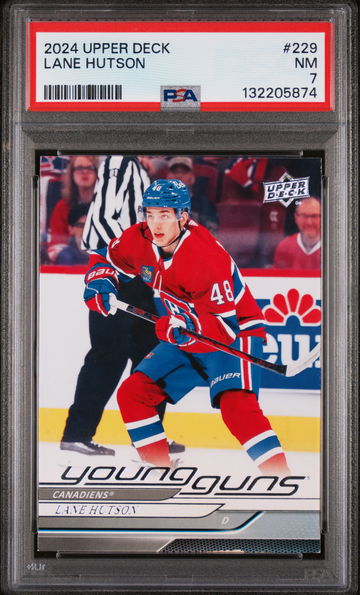 2024 Upper Deck Young Guns Lane Hutson #229 PSA 7