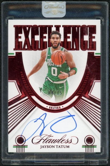 2021 Panini Flawless Excellence Signatures Jayson Tatum Ruby /15
