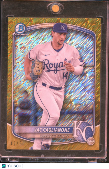 2025 Bowman Chrome Jac Caglianone #BCP-103 Gold RayWave Refractor /50