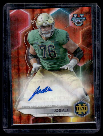 2023 Bowman University Best Best of 2023 Joe Alt #BOA:JA Auto /25