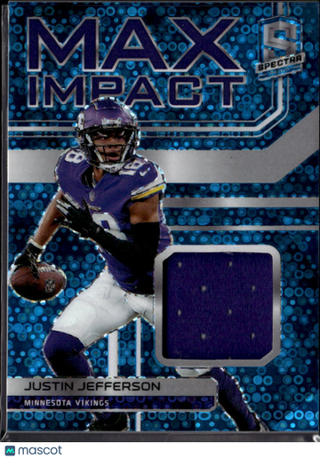 Justin Jefferson 2022 Panini Spectra Max Impact Memorabilia Prizm /60 Minnesota Vikings