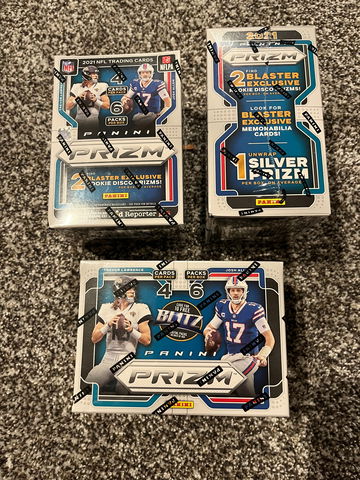 2021 Panini Prizm NFL Football Blaster Boxes (lot of 3)