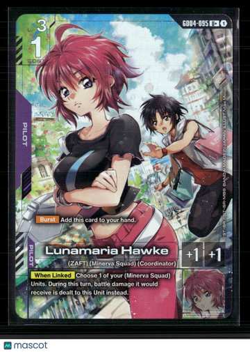2011 Bandai Gundam Card Game Lunamaria Hawke Pilot ZAFT Minerva Squad Coordinator