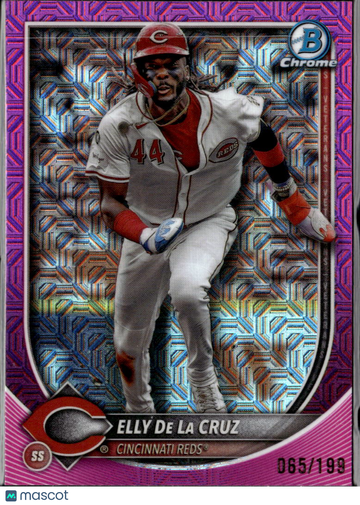 Elly De La Cruz 2025 Topps Bowman Chrome Pink Mojo /199 Cincinnati Reds