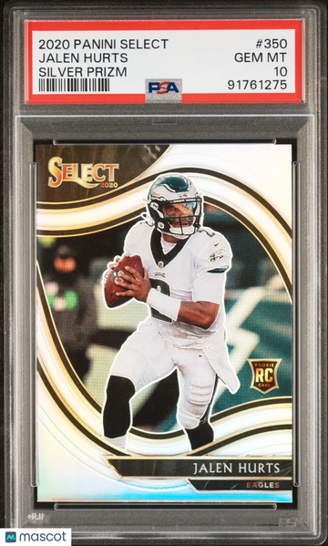Jalen Hurts 2020 Panini Select #350 Silver Prizm Rookie PSA 10