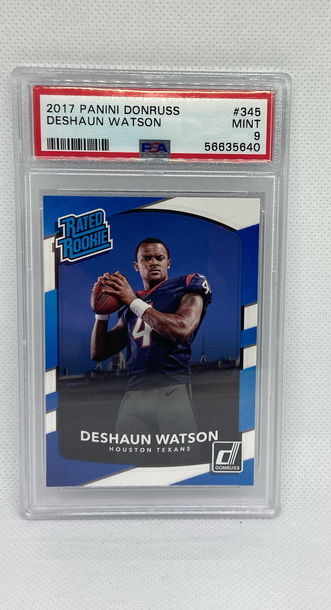 2017 Deshaun Watson Panini Donruss Optic Rated Rookie RC #195  PSA 9  Texans