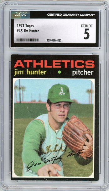 1971 Topps Jim Hunter #45 CGC 5 P1347