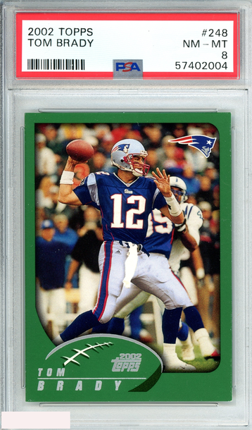 2002 TOPPS TOM BRADY #248 NEW ENGLAND PATRIOTS  PSA 8 NM-MT