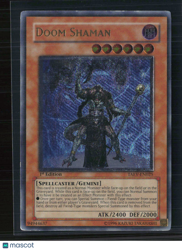 Yu-Gi-Oh! 2007 Konami Tactical Evolution Doom Shaman 1st Edition