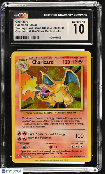 2023 Pokemon Trading Card Game Classic Charizard Holo CGC 10 #003/034