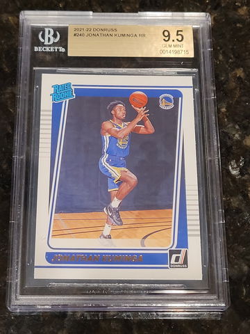 2020-21 Donruss Rated Rookie Jonathan Kuminga #240 BGS 9.5