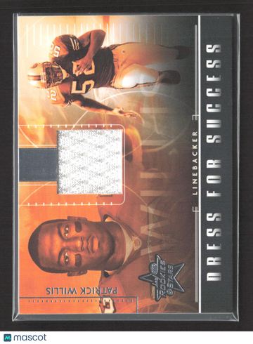 2007 Donruss Playoff Rookies & Stars Dress for Success Patrick Willis #DS-29 Memorabilia Jersey