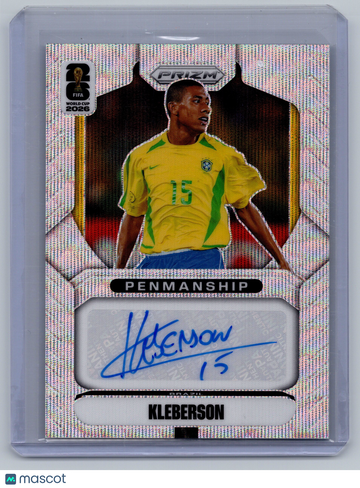 2026 Panini Prizm FIFA World Cup Penmanship Kleberson #P-K Silver Autograph
