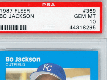 1987 Fleer Bo Jackson #369 PSA 10