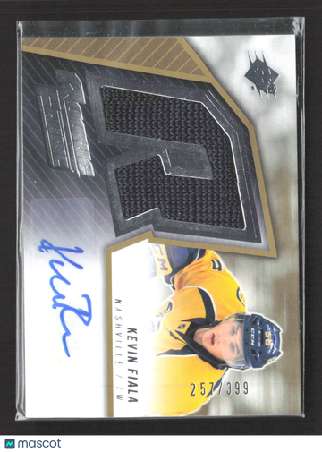 2015 Upper Deck SPx Rookie Fabric Kevin Fiala #SPXR-KF Jersey Patch Memorabilia