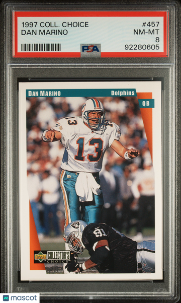 1997 Collector's Choice Dan Marino #457 PSA 8