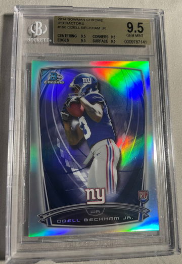 ODELL BECKHAM Jr 2014 BOWMAN CHROME Refractor BGS 9.5 True Gem Low Pop