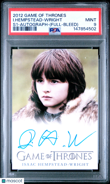 2012 Game Of Thrones Season 1-Autograph I. Hempstead-Wright S1 (Full Bleed) PSA 9