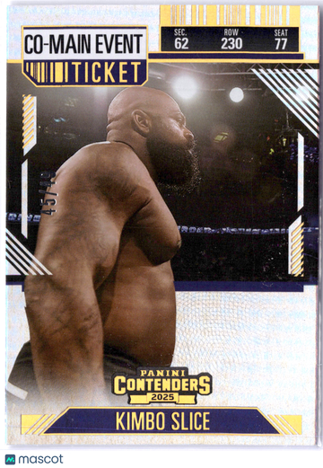 2025 Panini Contenders PFL Kimbo Slice #3 Co-Main Event Ticket /49 Short Print Low Pop