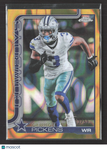 2025 Topps Chrome George Pickens #80 Orange Refractor /50