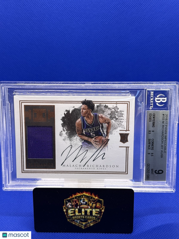 2016-17 Panini Impeccable Malachi Richardson #153 SN MEM AU RC BGS 9 Auto 9