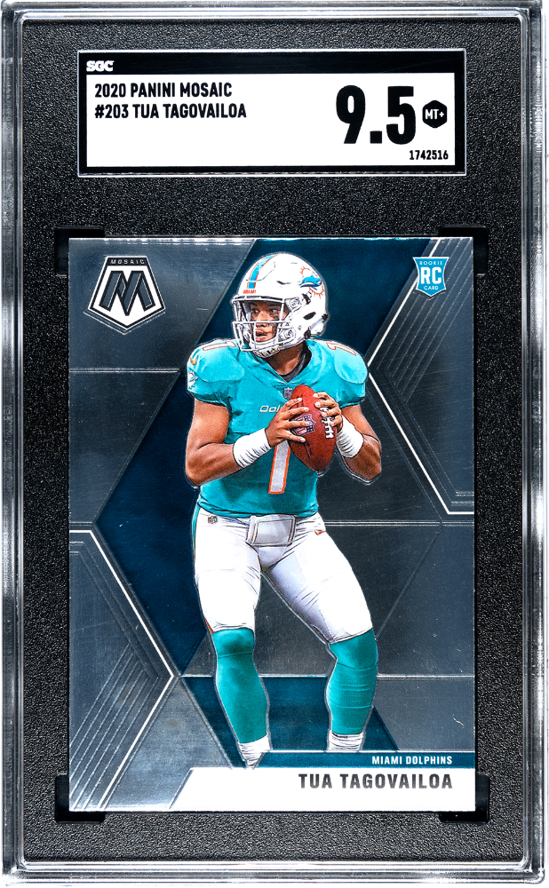 2020 Panini Mosaic Tua Tagovailoa #203 SGC 9.5