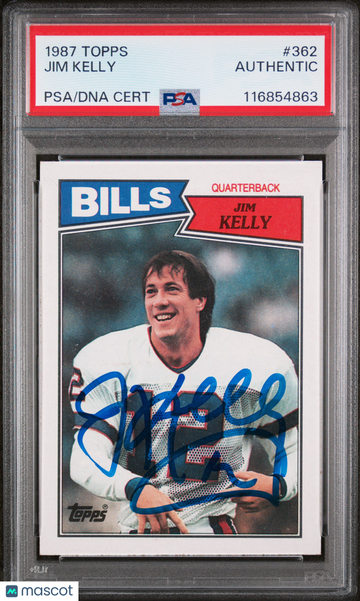 1987 Topps Jim Kelly #362 PSA A Auto A