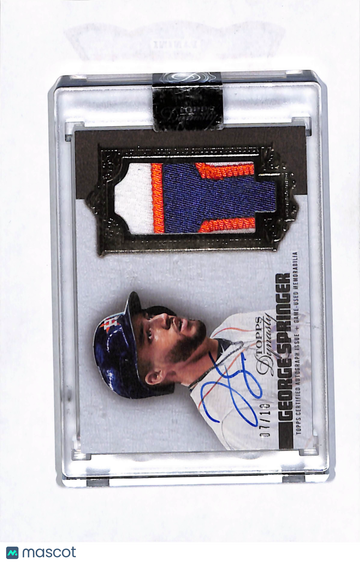 2019 Topps Dynasty George Springer #DAP-GSP8 /10 Patch Memorabilia