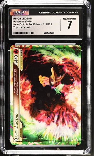 2010 HeartGold & SoulSilver #111/123 Ho-Oh LEGEND Top Half - Holo CGC 7