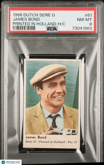 1966 Dutch Serie G-Printed In Holland James Bond #61 H/C PSA 8