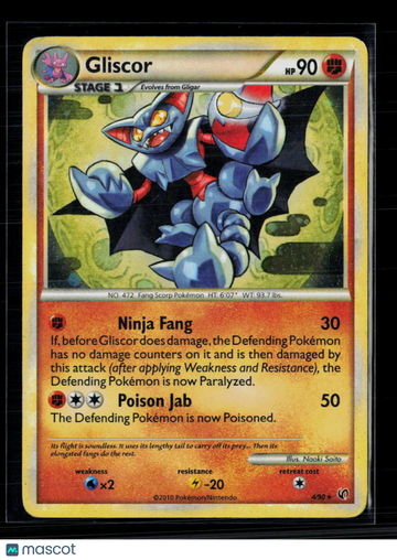 Pokemon 2010 HS Undaunted Gliscor #4/90