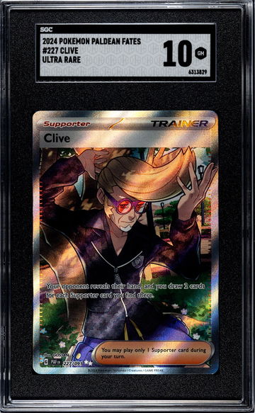 2024 Pokemon #227 Clive Ultra Rare SGC 10