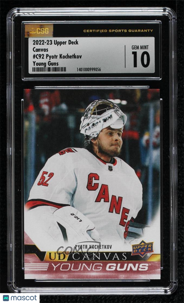 2022-23 Upper Deck Series 1 Pyotr Kochetkov #C92 Young Guns Rookie Insert CSG 10