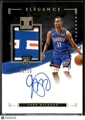 2021 Panini Impeccable Elegance Theo Maledon #107 /10 Patch RC