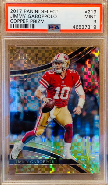 ⭐️ 2017 JIMMY GAROPPOLO SELECT FIELD VISION /75 X-FRACTOR PSA 9🔥📈 