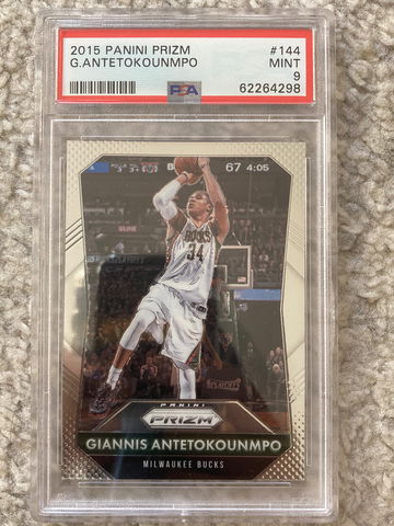 2015 Panini Prizm Giannis Antetokounmpo #144 PSA Mint 9