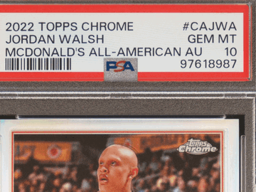Graded PSA 10 2022 Topps Chrome McDonald's All-American Autographs Jordan Walsh Trading Card #CAJWA