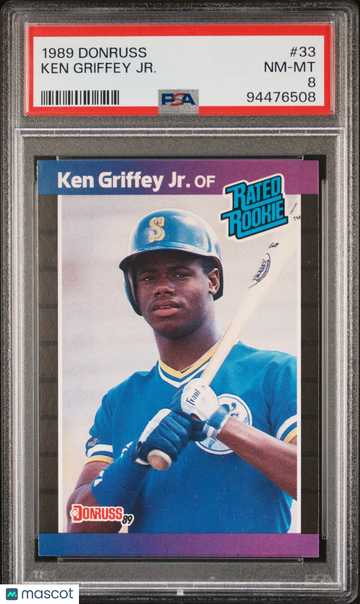 1989 Donruss Ken Griffey JR. #33 PSA 8