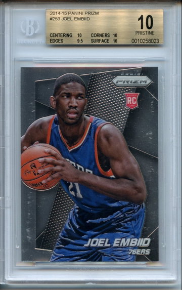 2014-15 Panini Prizm Joel Embiid RC #253 BGS Pristine 10 - Low Pop!