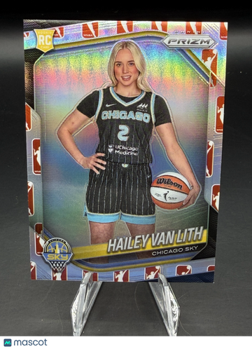 Hailey Van Lith 2025 Prizm WNBA #139 WNBA Logo Prizm RC - Chicago Sky