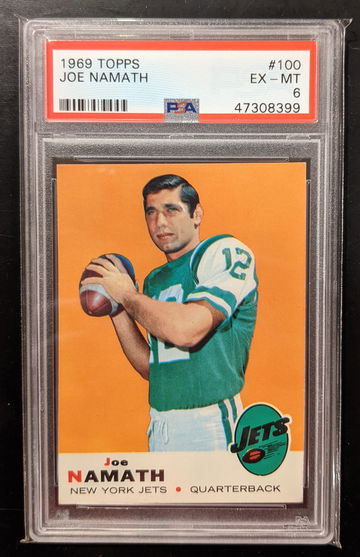 1969 Topps Joe Namath PSA 6 Centered