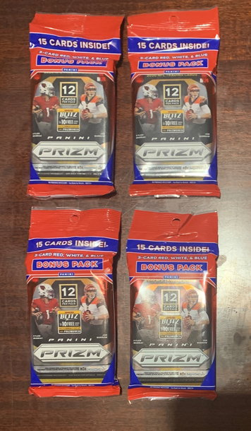 2020 Prizm Football Cello Lot of 4